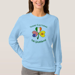 Scot Lejon Irish American Flagga Shamrock Personal T Shirt
