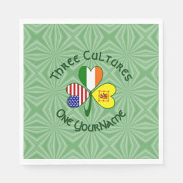 Scot Lejon Irish USA flagga Shamrock Personlig Pappersservett