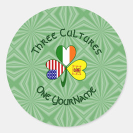 Scot Lejon Irish USA flagga Shamrock Personlig Runt Klistermärke
