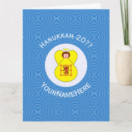 Scot Lejon Rampant Angel Hanukkah Flagga Personali Kort