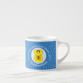 Scot Lejon Rampant Angel Hanukkah Flagga Personlig Espressomugg