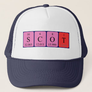 Scot Periote bord namn hat Truckerkeps