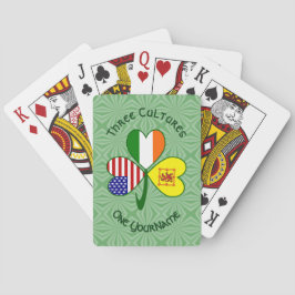 Scot Rampant Irish American Flaggor Shamrock Namn Casinokort