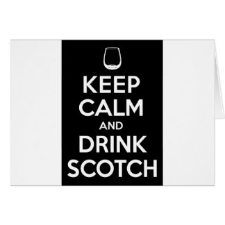 Scotch behållalugn och drink hälsningskort