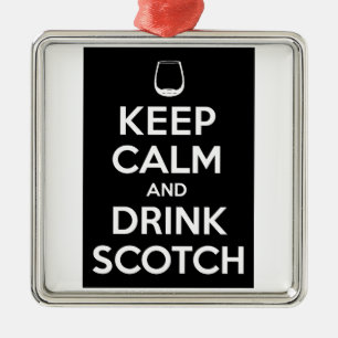Scotch behållalugn och drink julgransprydnad metall