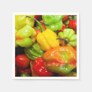 Scotch Bonnet Chili Peppers Pappersservett