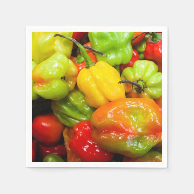 Scotch Bonnet Chili Peppers Pappersservett (Framsidan)