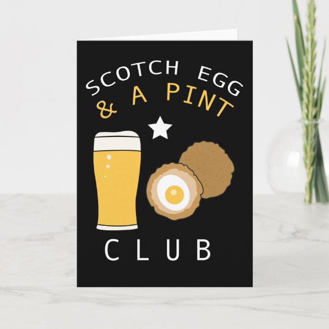 Scotch Egg och Pint Klubb Greeting Card Kort (Framsida)