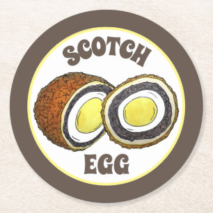 Scotch Egg UK British Food Yorkshire England Underlägg Papper Rund