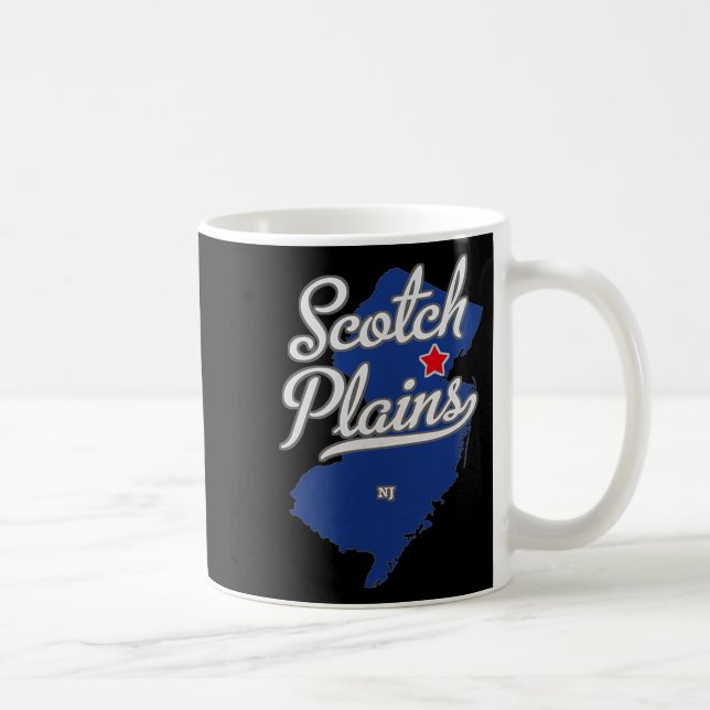 Scotch Plains New Jersey Nj Map  Kaffemugg (Höger)