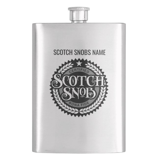 Scotch Snob - rolig whiskydrickare Fickplunta (Framsidan)