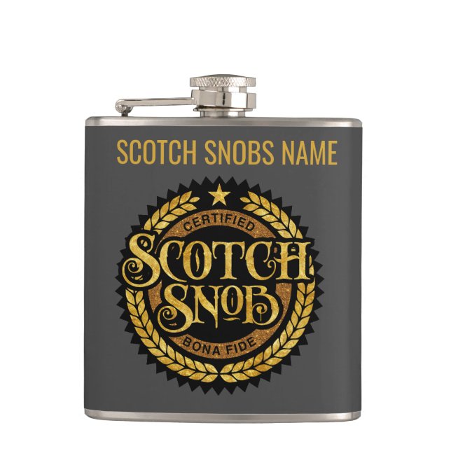 Scotch Snob - rolig whiskydrickare Fickplunta (Framsidan)