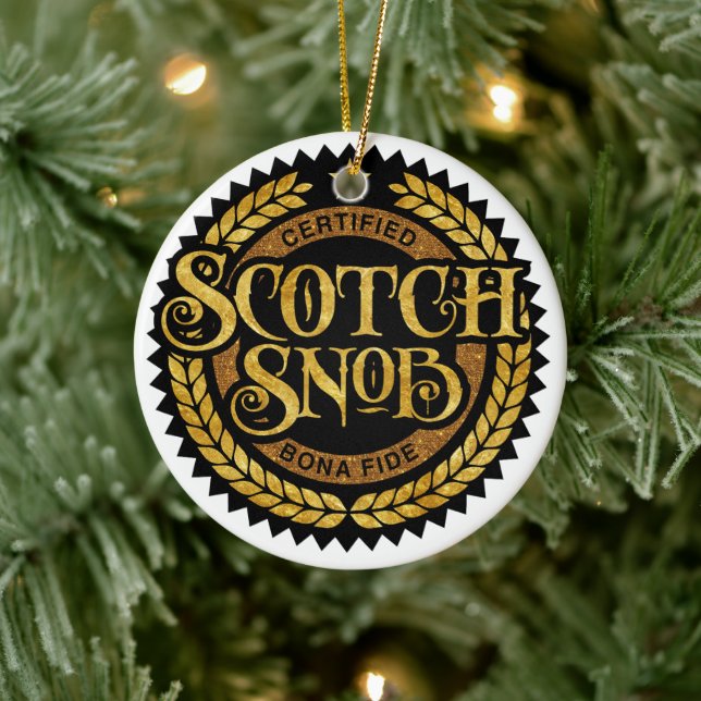 Scotch Snob - rolig whiskydrickare Julgransprydnad Keramik (Träd)