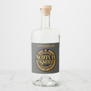 Scotch Snob - rolig whiskydrickare Spritflaskor Etikett
