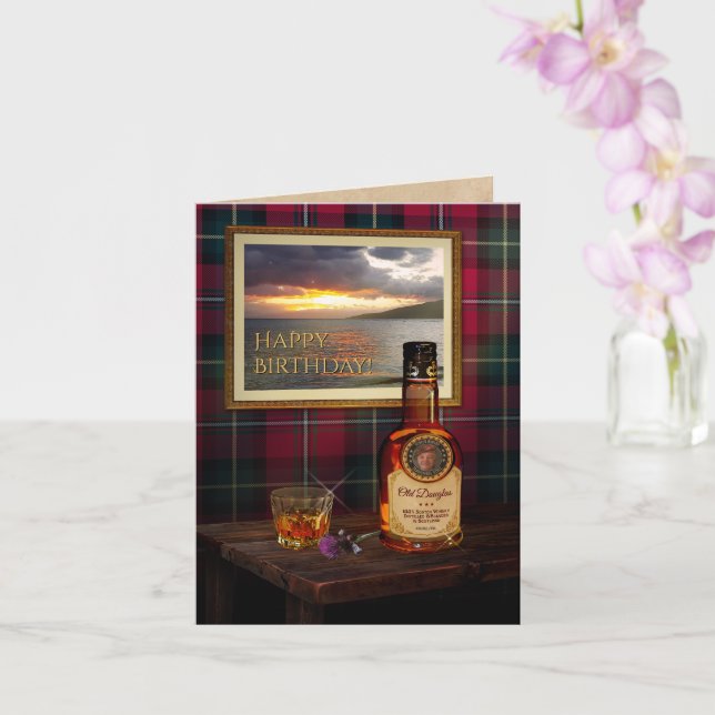 Scotch Whisky Card med text och foton Kort (Orkide)