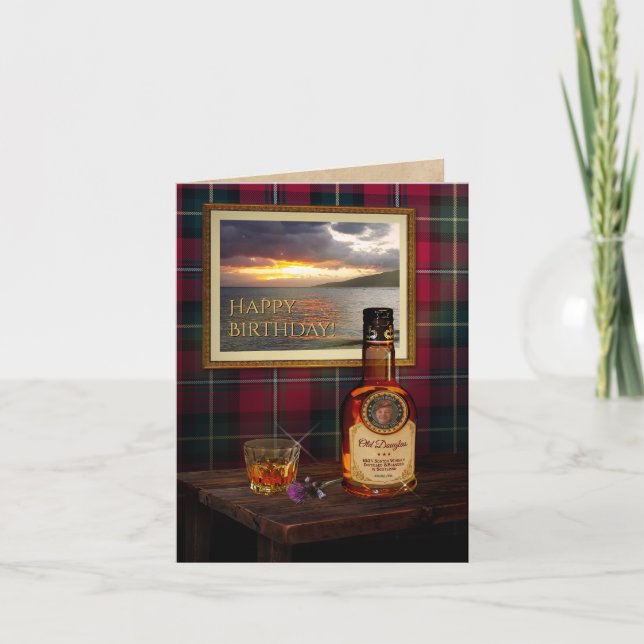 Scotch Whisky Card med text och foton Kort (Framsida)