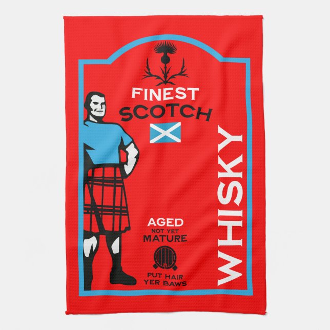 Scotch Whisky Drinker Kökshandduk (Vertikal)