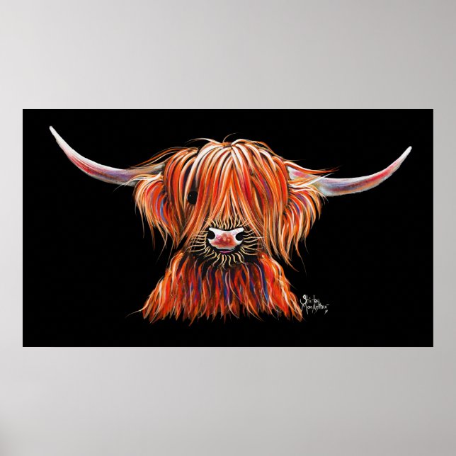 SCoTiSH HigHLaND CoW ' HaRLeY' av SHiRLeY Mac Poster (Framsidan)