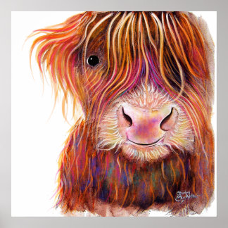 SCoTiSH HigHLaND CoW ' THe KiD 2' av SHiRLeY Mac Poster