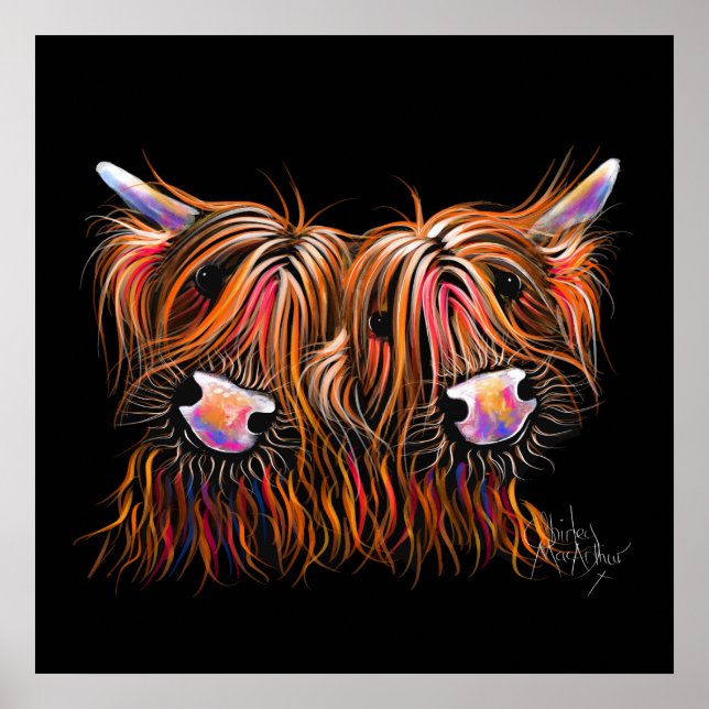 SCoTiSH HigHLaND CoW ' THe LoVeLie' ' av SHiRLeY Poster (Framsidan)