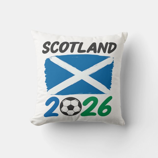 Scotland 2026 Soccer Fan Design / Saltire and Foot Kudde (Framsida)