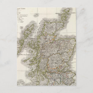 Scotland Atlas Karta Vykort