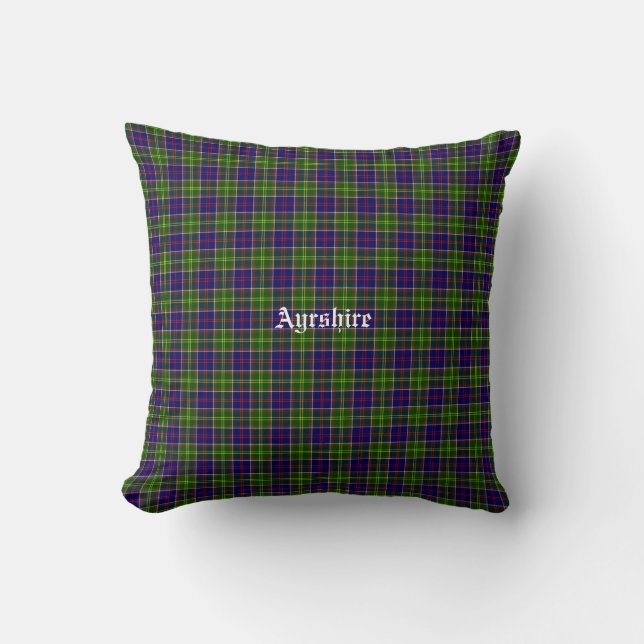 Scotland Ayrshire District Tartan Kudde (Framsida)