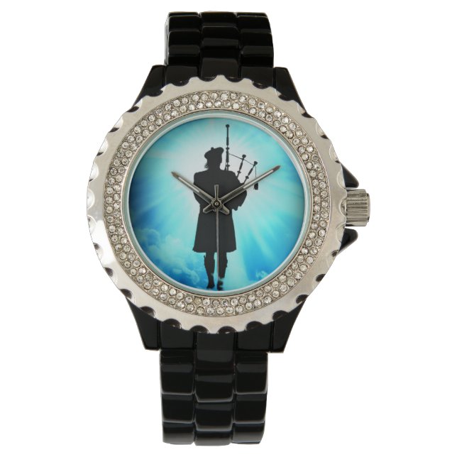 Scotland Bag Piper, Pipers God Saints Armbandsur (Framsida)