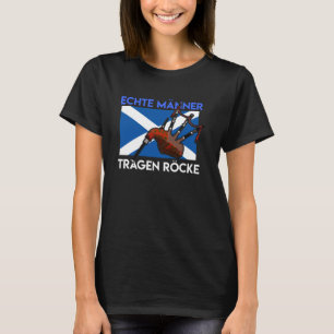 Scotland Bagpipe Kilt Sutning T Shirt