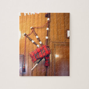 Scotland Bagpipe Tartan Plade Musical Instrument Pussel
