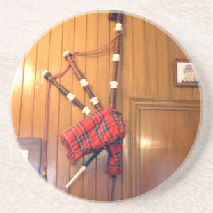 Scotland Bagpipe Tartan Plade Musical Instrument Underlägg