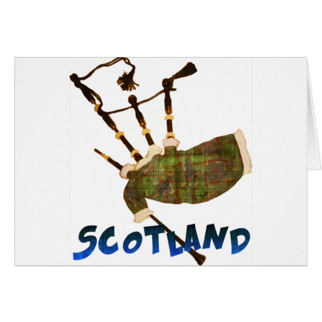 Scotland Bagpipes Hälsningskort (Framsidan Horizontal)