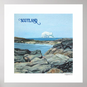 Scotland Bass Sten North Berwick av Pola.B.Alex Poster
