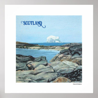 Scotland Bass Sten North Berwick av Pola.B.Alex Poster