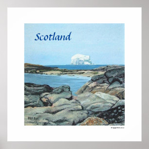 Scotland Bass Sten North Berwick av Pola.B.Alex Poster