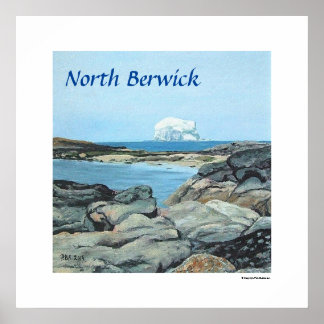 Scotland Bass Sten North Berwick av Pola.B.Alex Poster