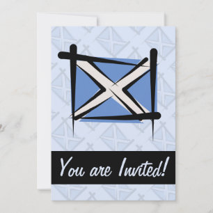 Scotland Brush Flagga Inbjudningar