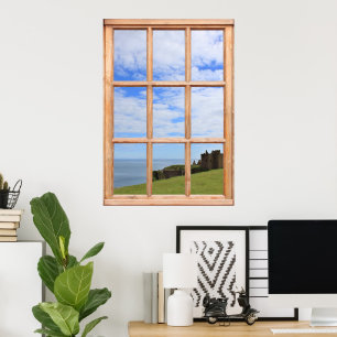 Scotland Castle, Himlar och Ocean View från en Win Poster