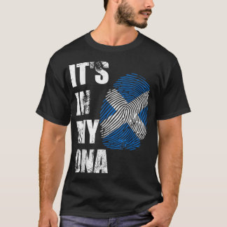 SCOTLAND, DET ÄR I MIN DNA SCOTTISH FLAGGA DISTRES T SHIRT
