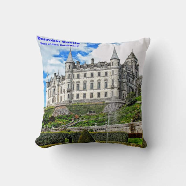 Scotland Dunrobin Castle Seat of Klan Sutherland Kudde (Framsida)