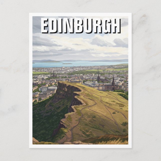 Scotland Edinburgh Arthurs Seat Travel Vykort (Framsida)