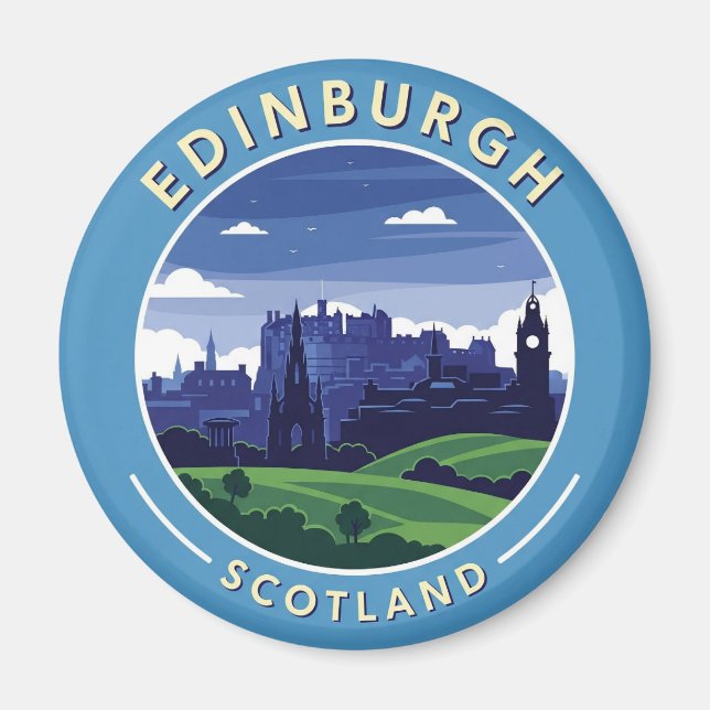 Scotland Edinburgh Dugald Stewart Monument Magnet (Framsidan)