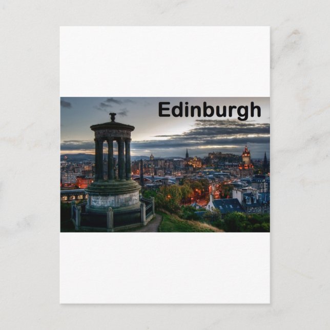 Scotland Edinburgh skyline (St.K) Vykort (Framsida)