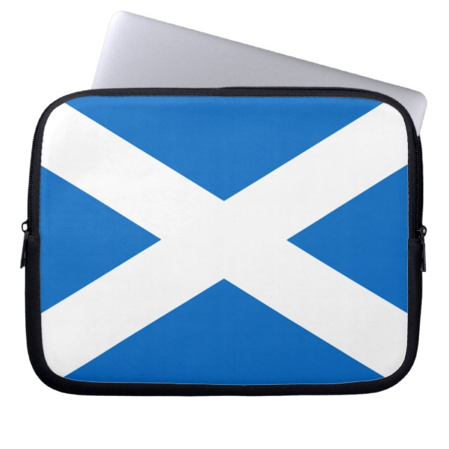 Scotland Fet Flagga Graphic Laptop Sleeve (Framsidan)