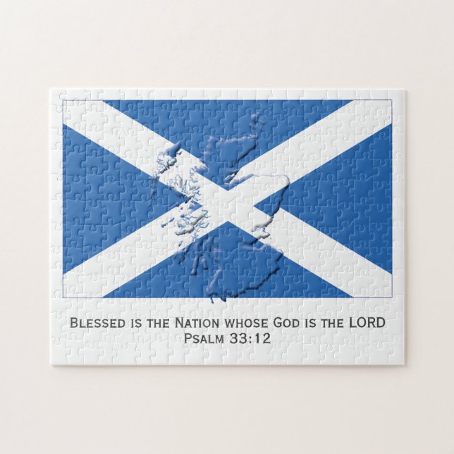 SCOTLAND FLAGGA | Blad nation | Skottland Pussel (Horisontell)