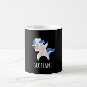 Scotland Flagga Dabbing Unicorn Kaffemugg