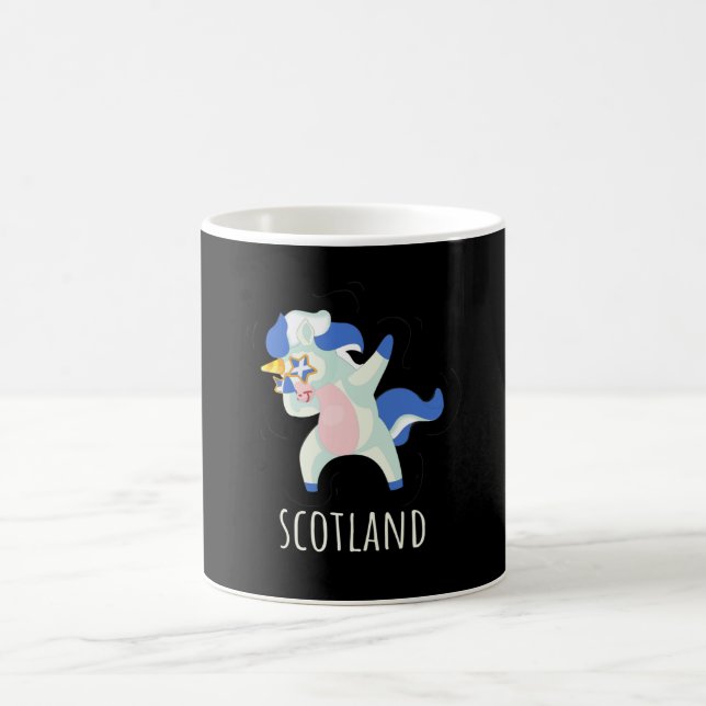Scotland Flagga Dabbing Unicorn Kaffemugg (Center)