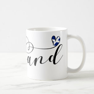 Scotland Flagga in Heart, Scottish Saltire Kaffemugg