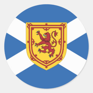 Scotland Flagga Jackar arm Classic Round Sticker Runt Klistermärke