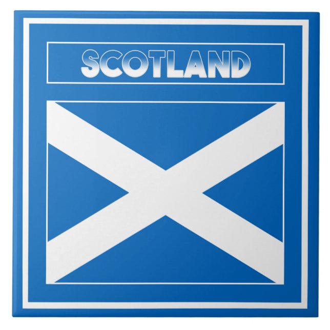 Scotland Flagga Kakelplatta (Framsidan)